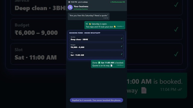 WhatsApp Auto Reply: Never Lose a Lead at Night