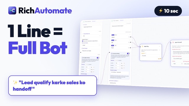Built a WhatsApp Chatbot Just by Typing One Line (AI Does Everything)